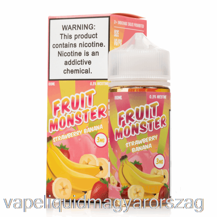 Eper Banán - Gyümölcsszörny - 100ml 0mg Vape E Cigi